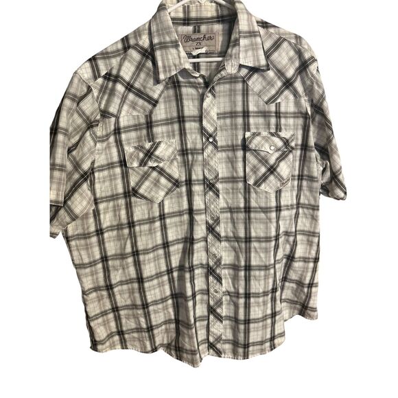 Wrangler  Western shirt Mens  sz 2x  short sleeve Pear snap - Picture 1 of 4